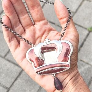 Anthropologie Enamel Crown Frame Ornament